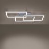 Leuchten-Direkt LOLAsmart-MAXI Lampa Sufitowa LED Stal szczotkowana, 3-punktowe, Zdalne sterowanie, Zmieniacz kolorów