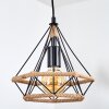 Riekje Lampa Wisząca Ecru, Czarny, 1-punktowy