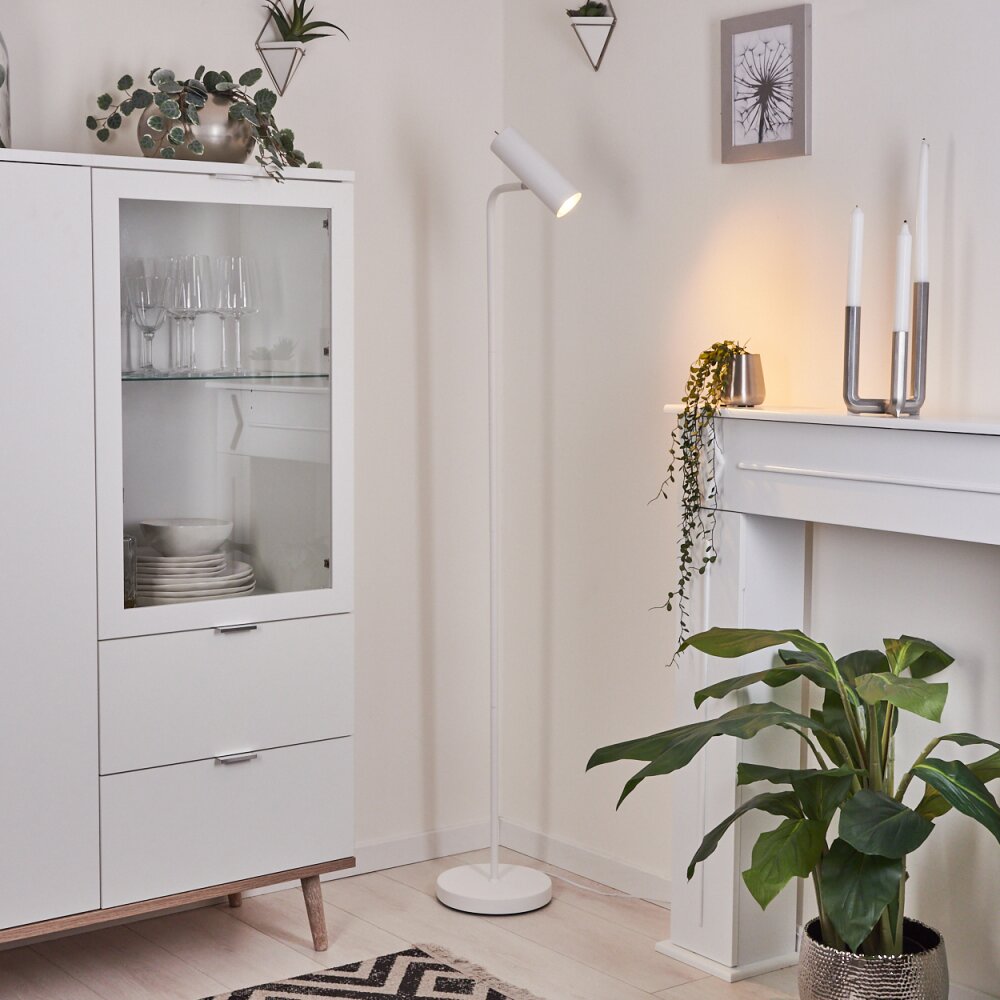 Zuoz Lampa Stojąca Chrom, Biały, 1-punktowy main product photo