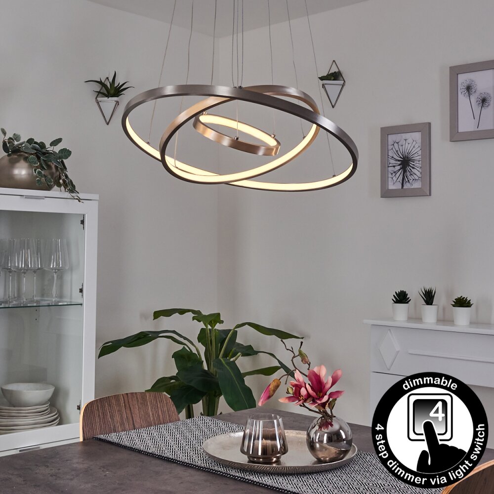 Preci Lampa Wisząca LED Nikiel matowy, 1-punktowy main product photo