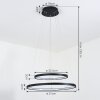 Preci Lampa Wisząca LED Czarny, 1-punktowy