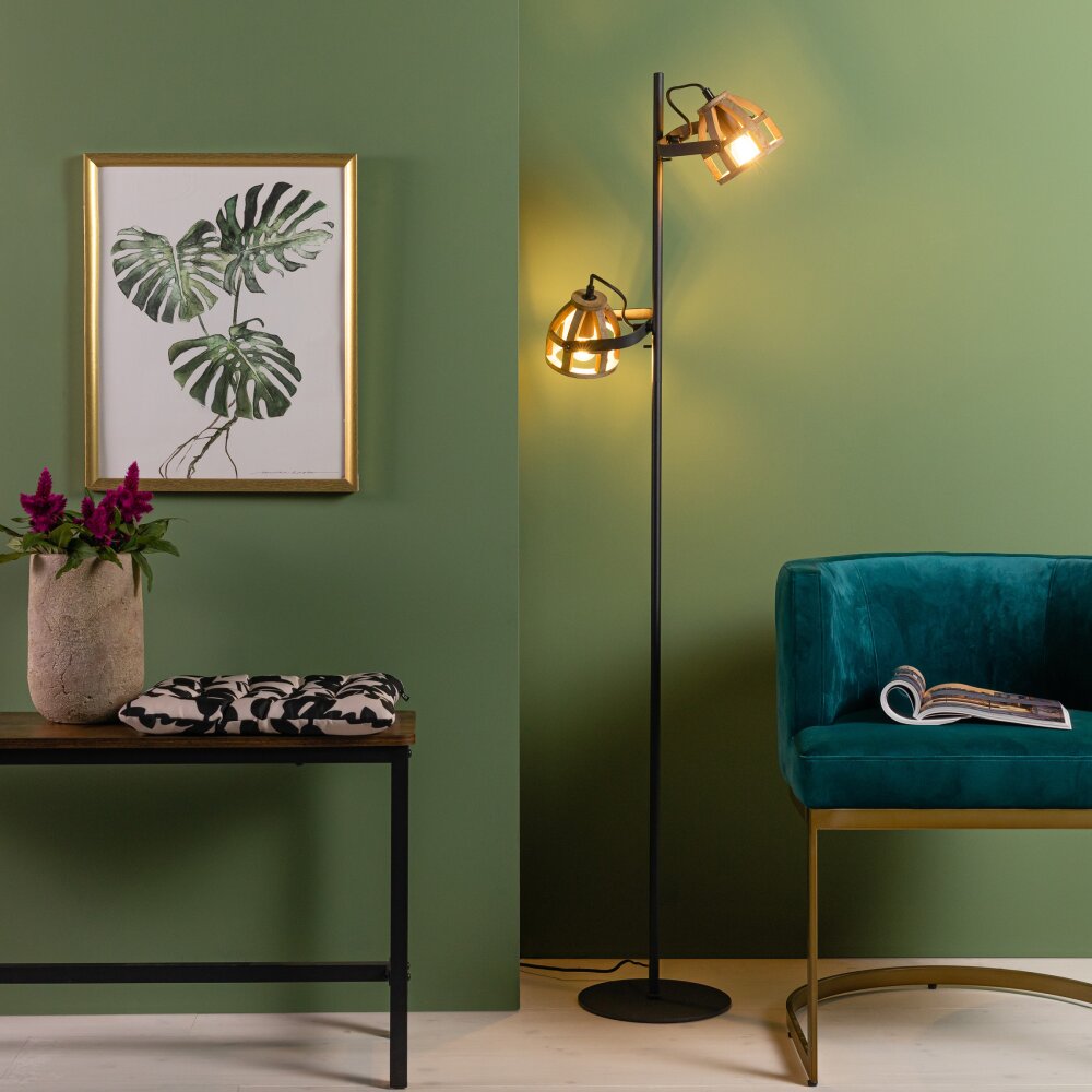 Brilliant-Leuchten Calley Lampa Stojąca Czarny, 2-punktowe main product photo