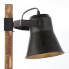 Brilliant-Leuchten Decca lampka nocna Ciemne drewno, Czarny, 1-punktowy