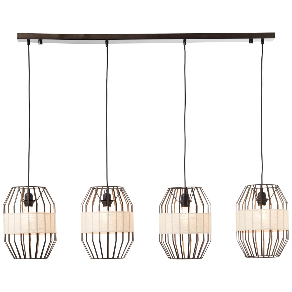 Brilliant-Leuchten Slope Lampa Wisząca Czarny, 4-punktowe main product photo