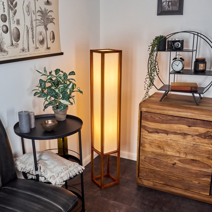 Blandin Lampa Stojąca Ciemne drewno, 2-punktowe Blandin Lampa Stojąca Ciemne drewno, 2-punktowe