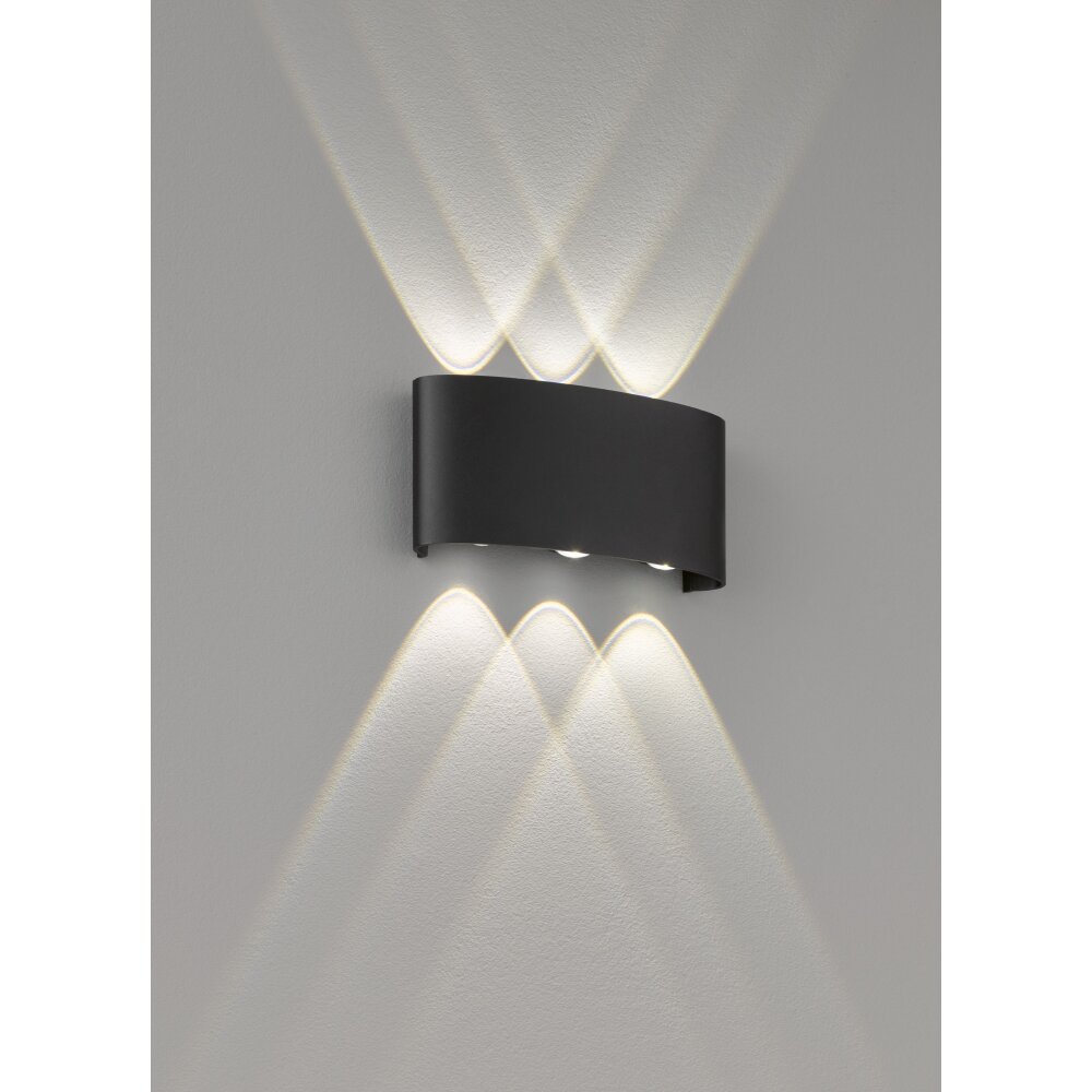 Fischer-Honsel Berlin Zewnętrzny kinkiet LED Czarny, 6-punktowe main product photo