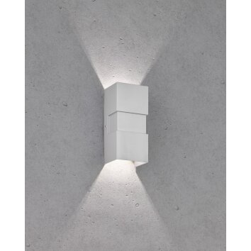 Fischer-Honsel Oslo Zewnętrzny kinkiet LED Srebrny, 2-punktowe
