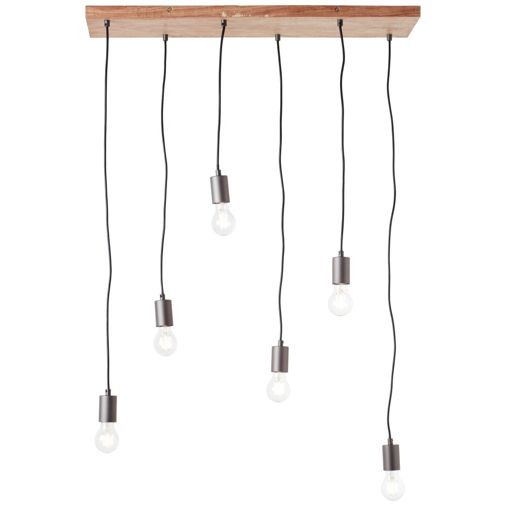 Brilliant-Leuchten Rustik Lampa Wisząca Ecru, Czarny, 6-punktowe main product photo