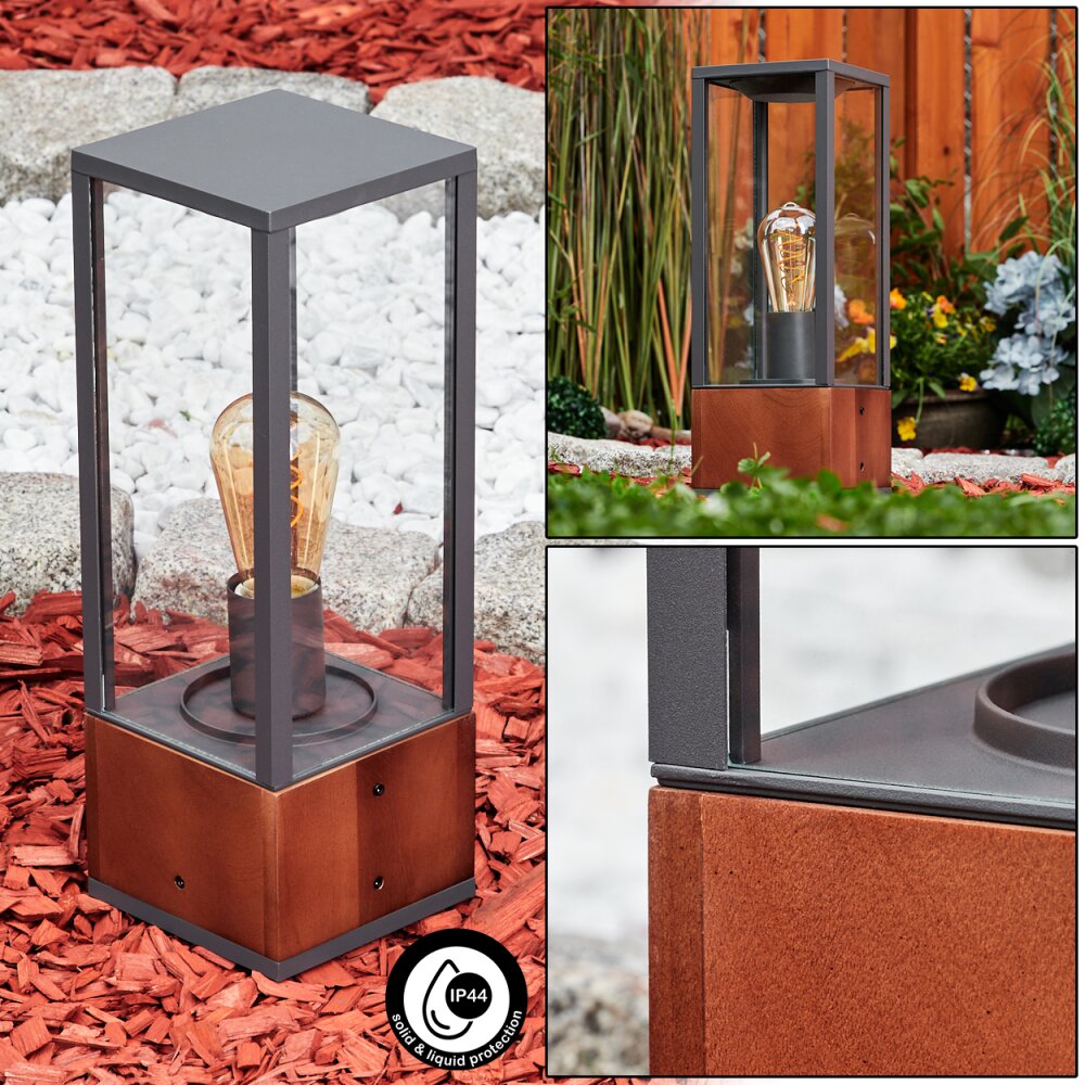 Kiwalik Lampa na cokół Ciemne drewno, Czarny, 1-punktowy main product photo