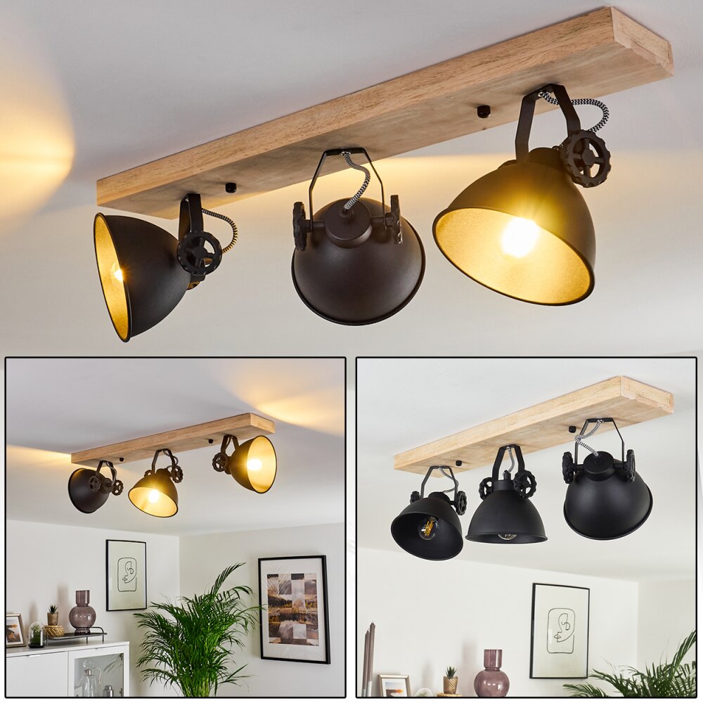 Svanfolk Lampa Sufitowa Jasne drewno, Czarny, 3-punktowe main product photo