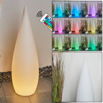 Bouilli Zewnętrzna Lampa Stojąca LED Biały, 1-punktowy, Zdalne sterowanie, Zmieniacz kolorów
