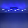 Leuchten-Direkt LOLAsmart-SWING Lampa Sufitowa LED Stal szczotkowana, 2-punktowe, Zdalne sterowanie, Zmieniacz kolorów