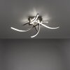 Leuchten-Direkt LOLAsmart-SWING Lampa Sufitowa LED Stal szczotkowana, 4-punktowe, Zdalne sterowanie, Zmieniacz kolorów