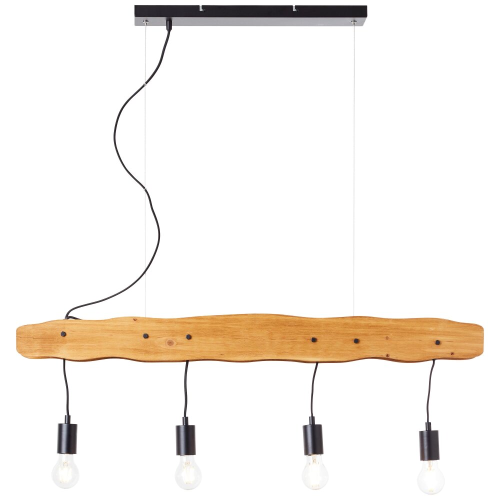 Brilliant-Leuchten Baker Lampa Wisząca Jasne drewno, Czarny, 4-punktowe main product photo