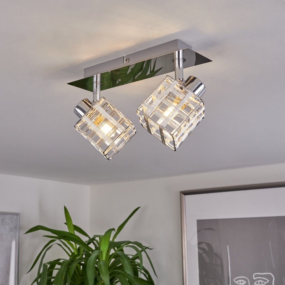 Desrue Lampa Sufitowa Chrom, Srebrny, 2-punktowe main product photo