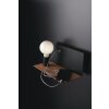 Luce-Design Flash Lampa ścienna Ciemne drewno, Czarny, 1-punktowy