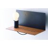 Luce-Design Flash Lampa ścienna Ciemne drewno, Czarny, 1-punktowy