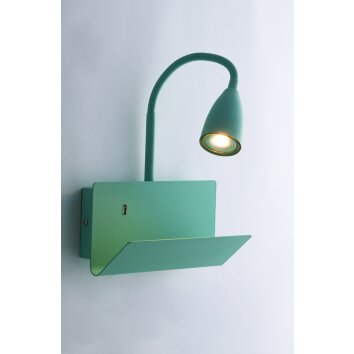 Luce-Design Gulp Lampa ścienna Zielony, 1-punktowy