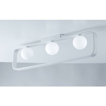 Luce-Design Roxy Lampa Sufitowa Biały, 3-punktowe