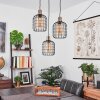 Kiubneko Lampa Wisząca Mosiądz, Czarny, 3-punktowe