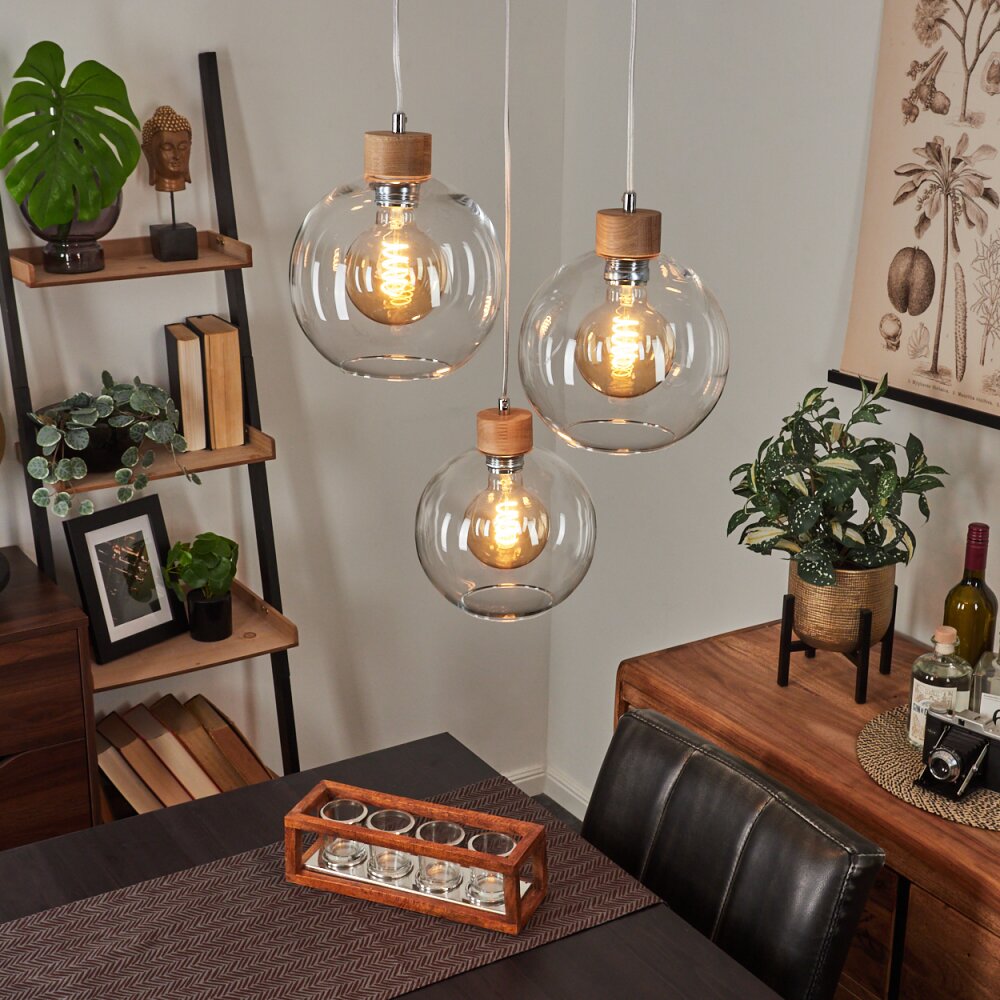 Andeer Lampa Wisząca Chrom, Ecru, 3-punktowe main product photo