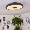 Vully Lampa Sufitowa LED Czarny, 1-punktowy, Zdalne sterowanie, Zmieniacz kolorów