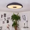 Vully Lampa Sufitowa LED Czarny, 1-punktowy, Zdalne sterowanie, Zmieniacz kolorów