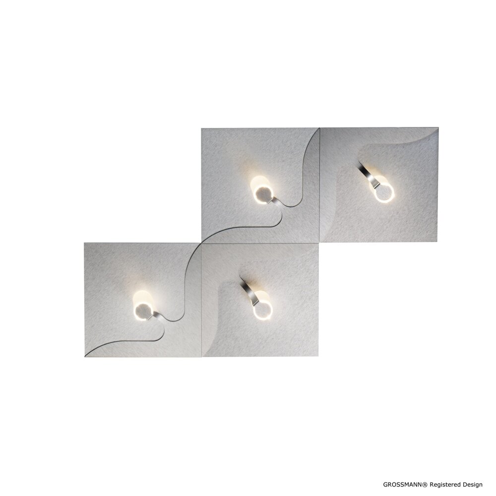 Grossmann FLOW Lampa Sufitowa Aluminium, 4-punktowe main product photo