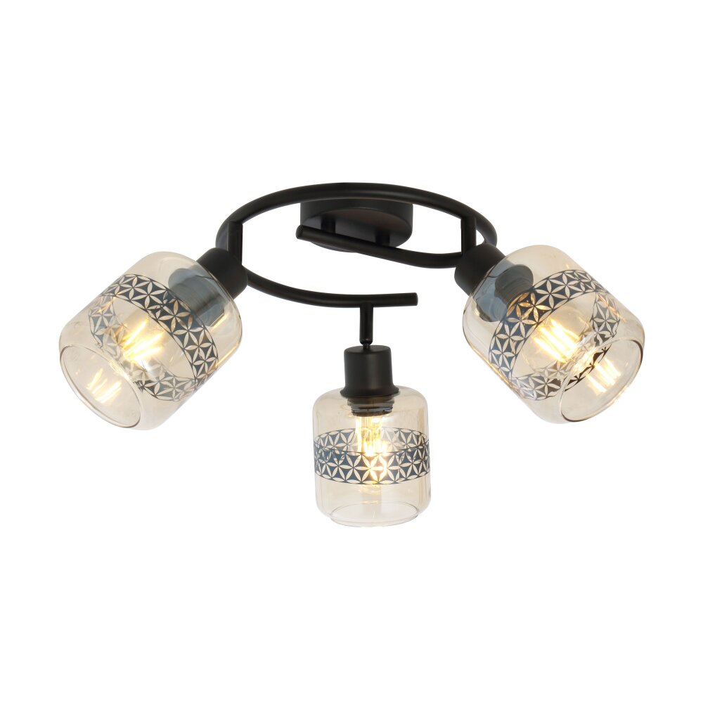 Globo LAZARUS Lampa Sufitowa Czarny, 3-punktowe main product photo