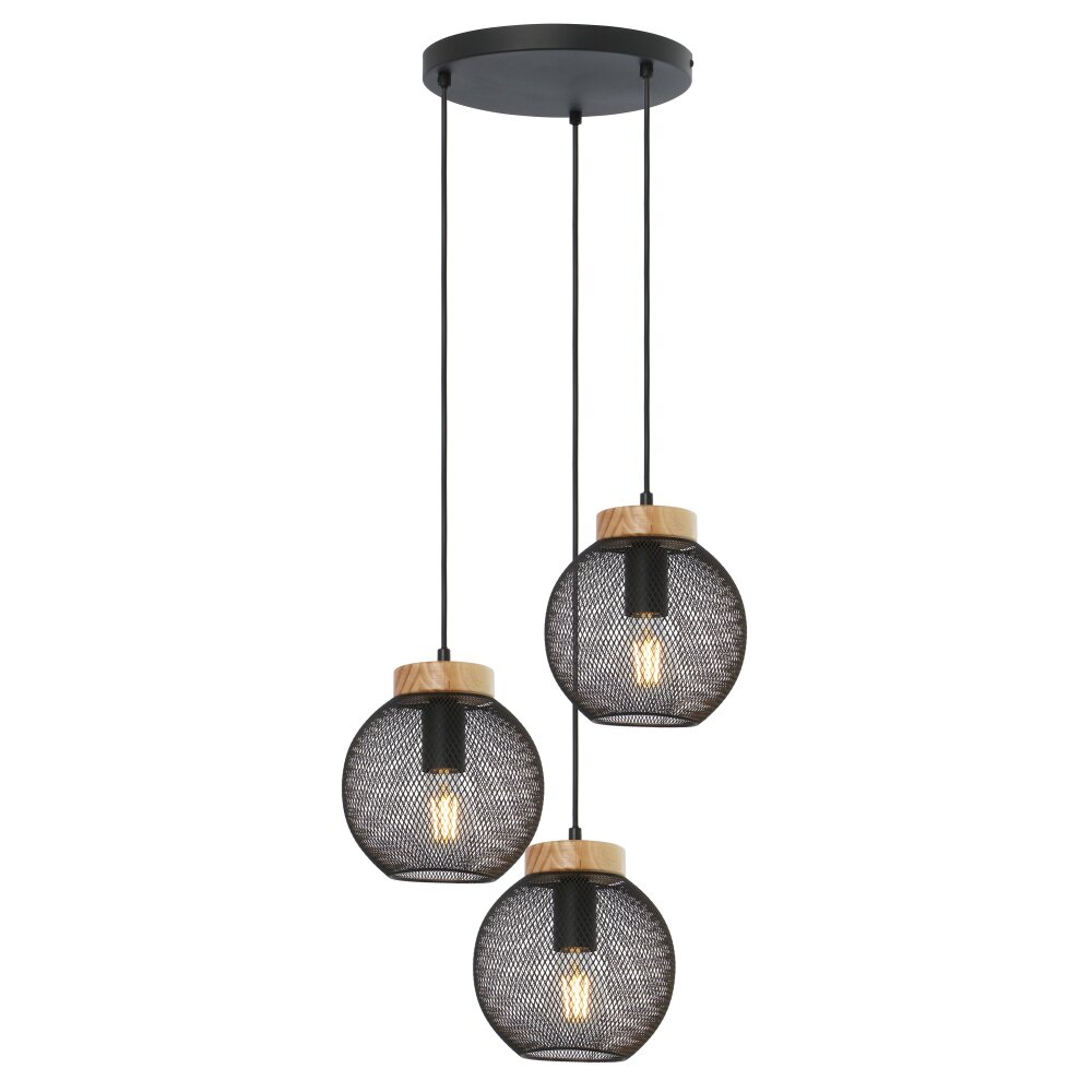 Globo PABLO Lampa Wisząca Czarny, 3-punktowe main product photo