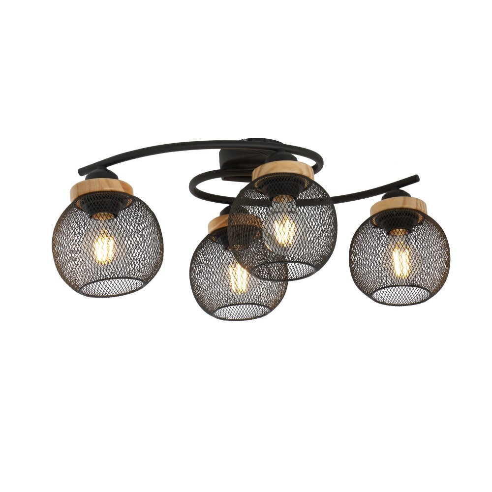 Globo PABLO Lampa Sufitowa Czarny, 4-punktowe main product photo