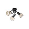 Fischer-Honsel Straw Lampa Sufitowa Czarny, 3-punktowe