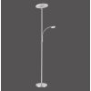 Leuchten-Direkt LOLAsmart-ROCCO Lampa Stojąca LED Stal szczotkowana, 1-punktowy, Zdalne sterowanie
