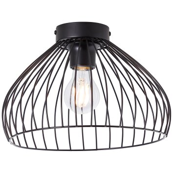 Brilliant Blacky Lampa Sufitowa Czarny, 1-punktowy