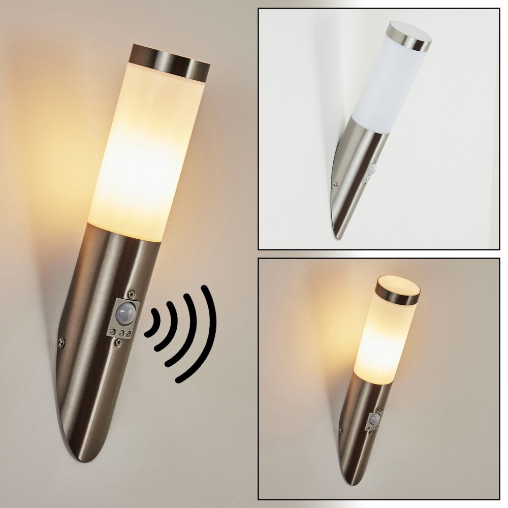 Sessa Zewnętrzny kinkiet Nikiel matowy, 1-punktowy, Czujnik ruchu main product photo