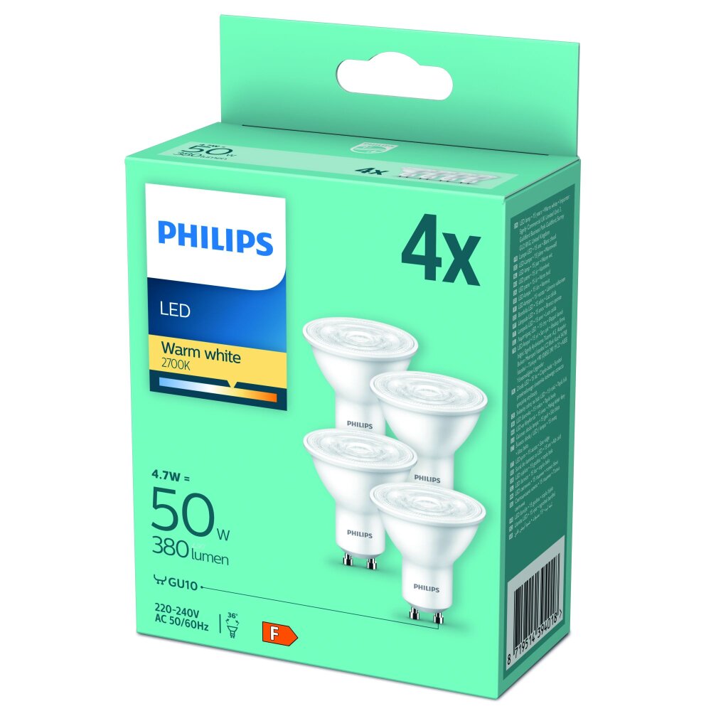 Philips LED GU10 4,7 Wat 2700 Kelwinów 345 Lumenów main product photo