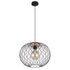 Globo LACKY Lampa Wisząca Jasne drewno, Czarny, 1-punktowy