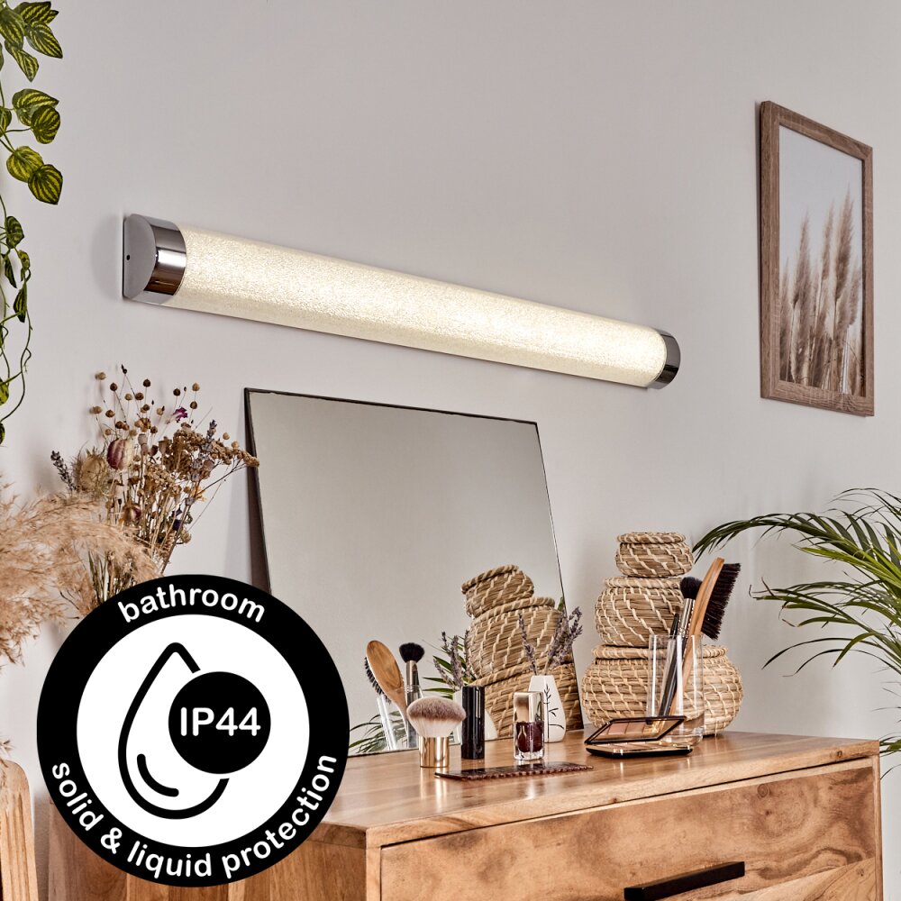 Morges Lampa oświetlająca lustro LED Chrom, Efekt brokatowy, Biały, 1-punktowy main product photo