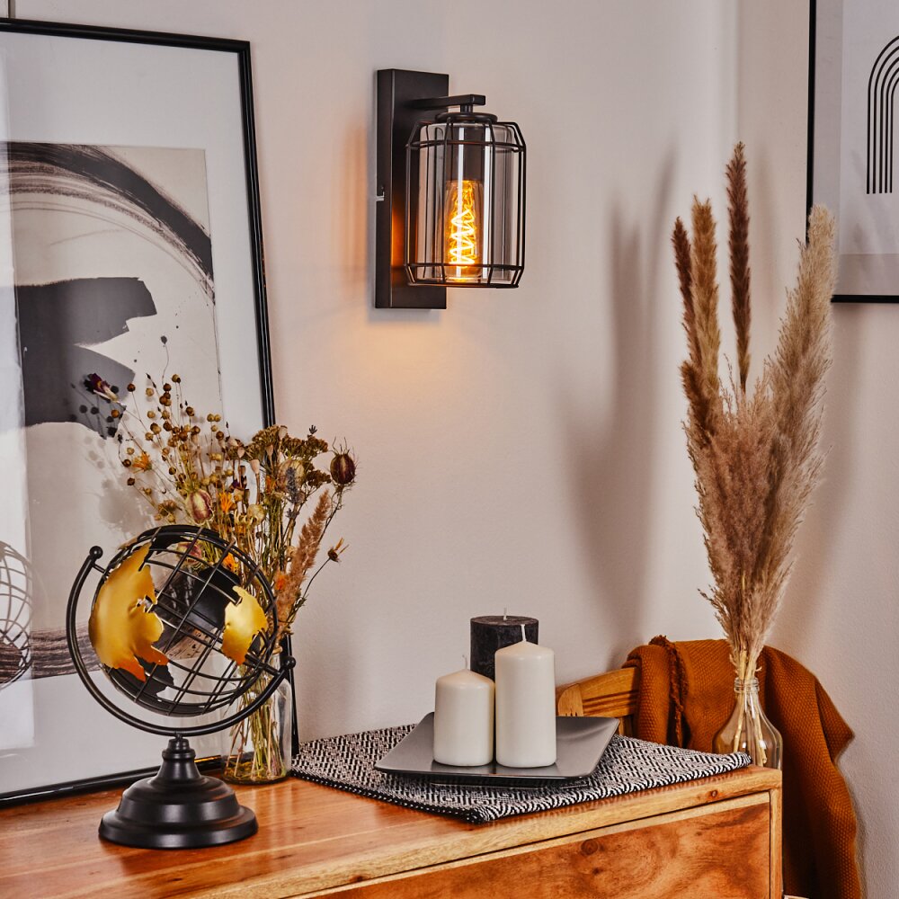 Thusis Lampa ścienna Czarny, 1-punktowy main product photo