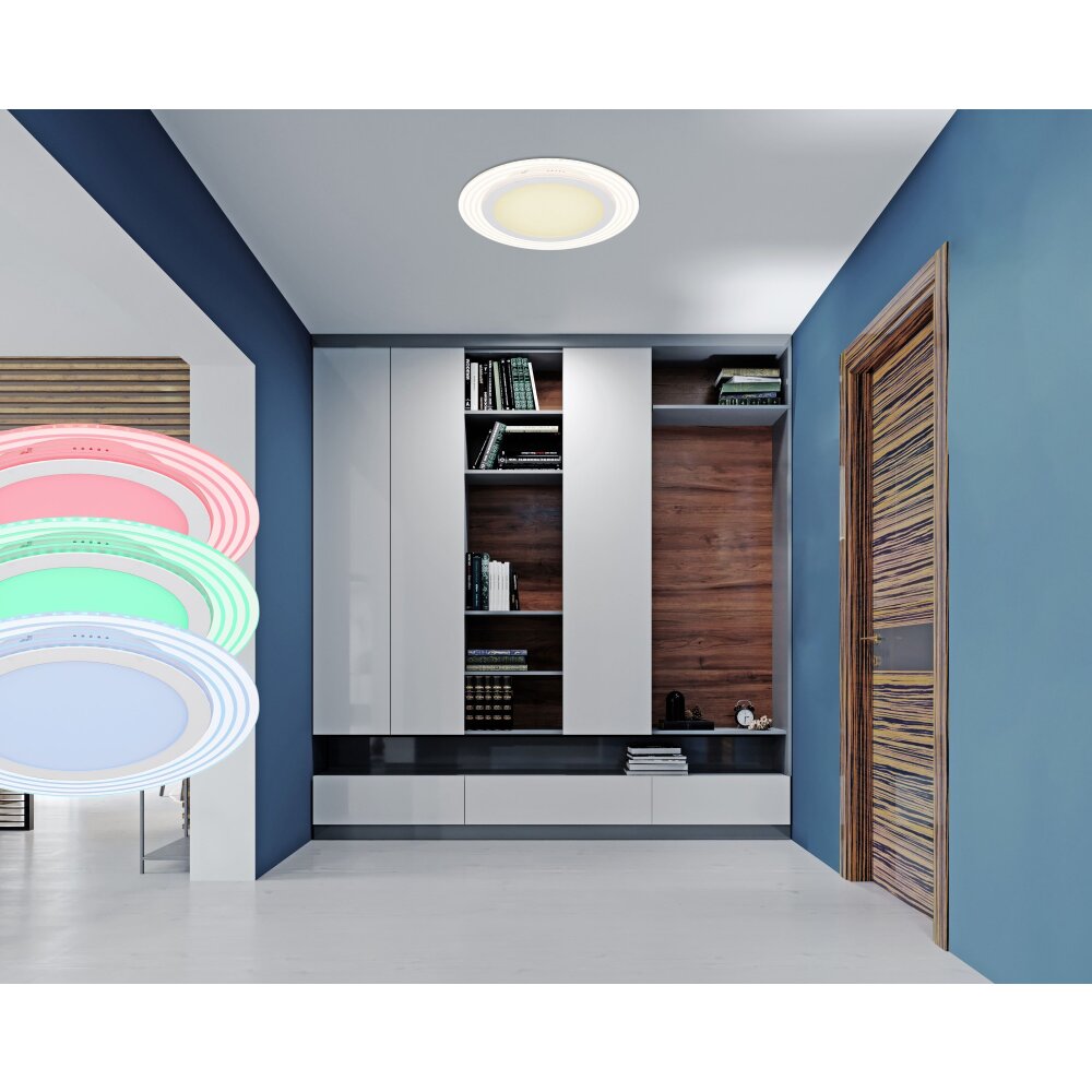Globo NATHALIE Lampa Sufitowa LED Biały, 1-punktowy, Zdalne sterowanie, Zmieniacz kolorów main product photo