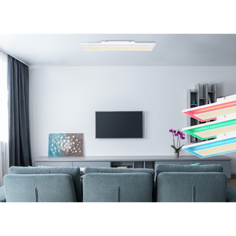 Globo MURPHY Lampa Sufitowa LED Biały, 1-punktowy, Zdalne sterowanie, Zmieniacz kolorów main product photo