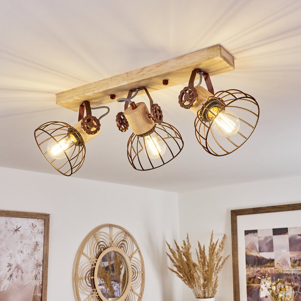 Orny Lampa Sufitowa Ecru, Rdzawy, 3-punktowe main product photo