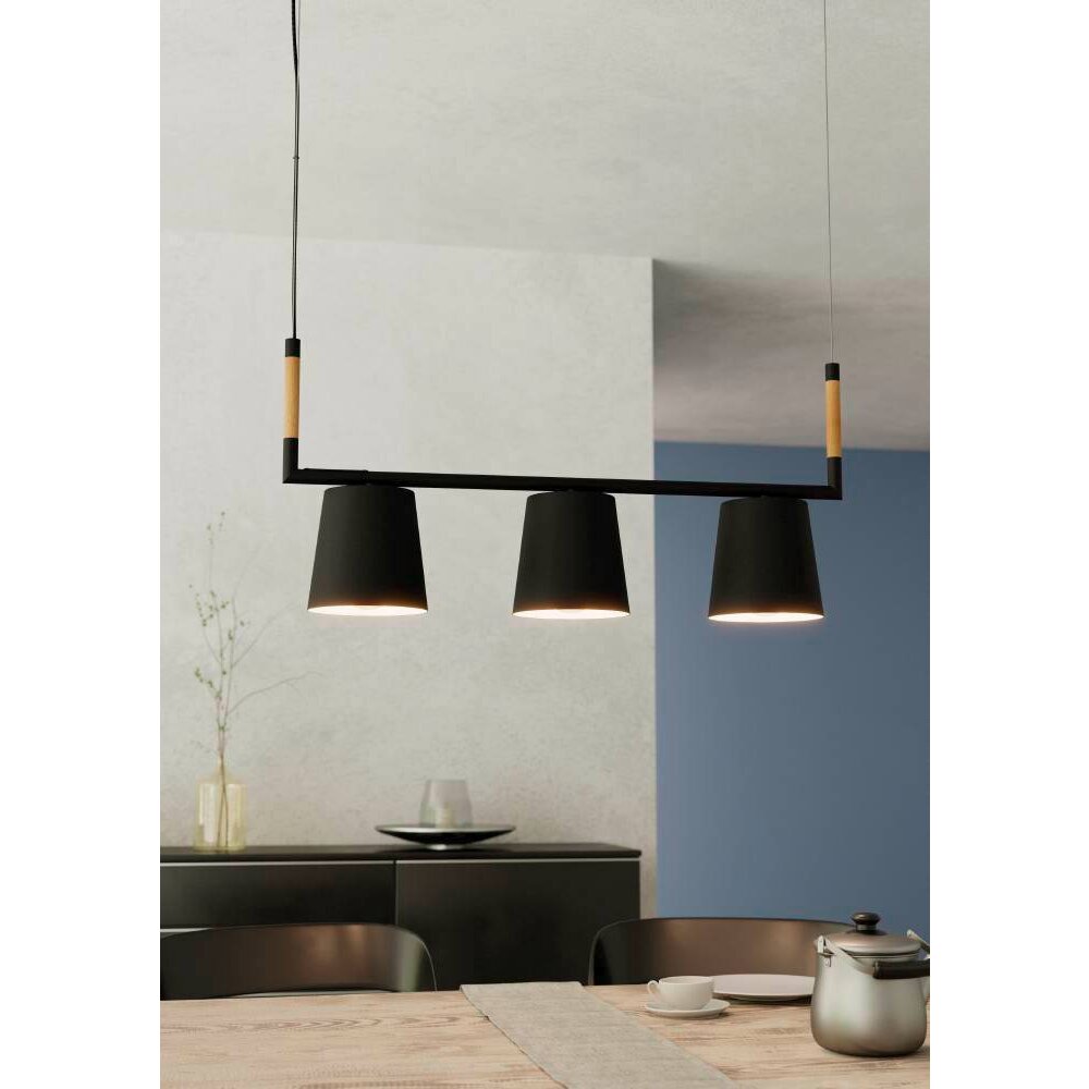 Eglo-Leuchten LACEY Lampa Wisząca Brązowy, Czarny, 3-punktowe main product photo