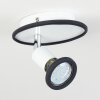 Cabri Lampa Sufitowa LED Chrom, Czarny, Biały, 1-punktowy