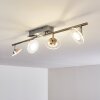 Marsen Lampa Sufitowa LED nikiel matowy, 4-punktowe, Zdalne sterowanie, Zmieniacz kolorów