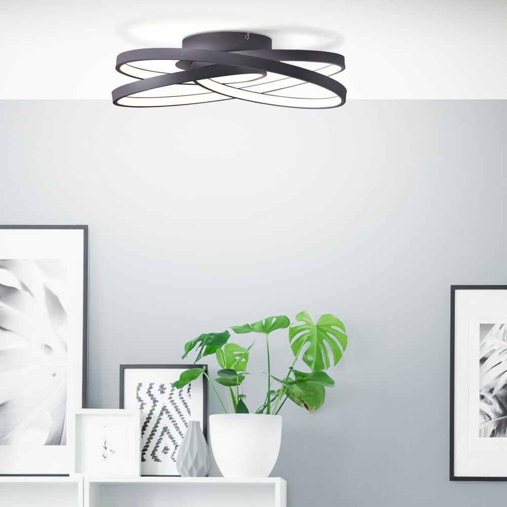 Brilliant Labyrinth Lampa Sufitowa LED Czarny, 1-punktowy main product photo