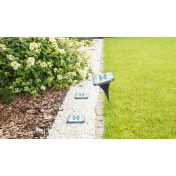 Globo lampy solarne (2 Szt.) LED czarny, przezroczysty, 8-punktowe