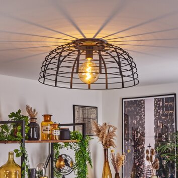 Rivers Lampa Sufitowa Czarny, 1-punktowy