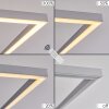Lithgow Lampa Sufitowa LED Srebrny, 2-punktowe, Zdalne sterowanie, Zmieniacz kolorów