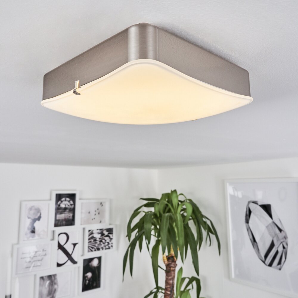 Hutton Lampa Sufitowa LED Nikiel matowy, 1-punktowy main product photo